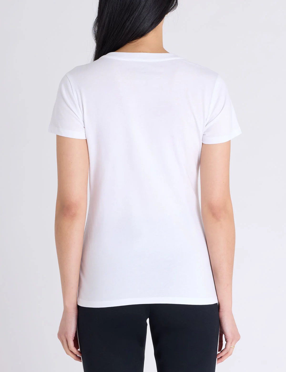 SATEEN LUREX SCRIPT SEMI SCOOP T-SHIRT - Image 8