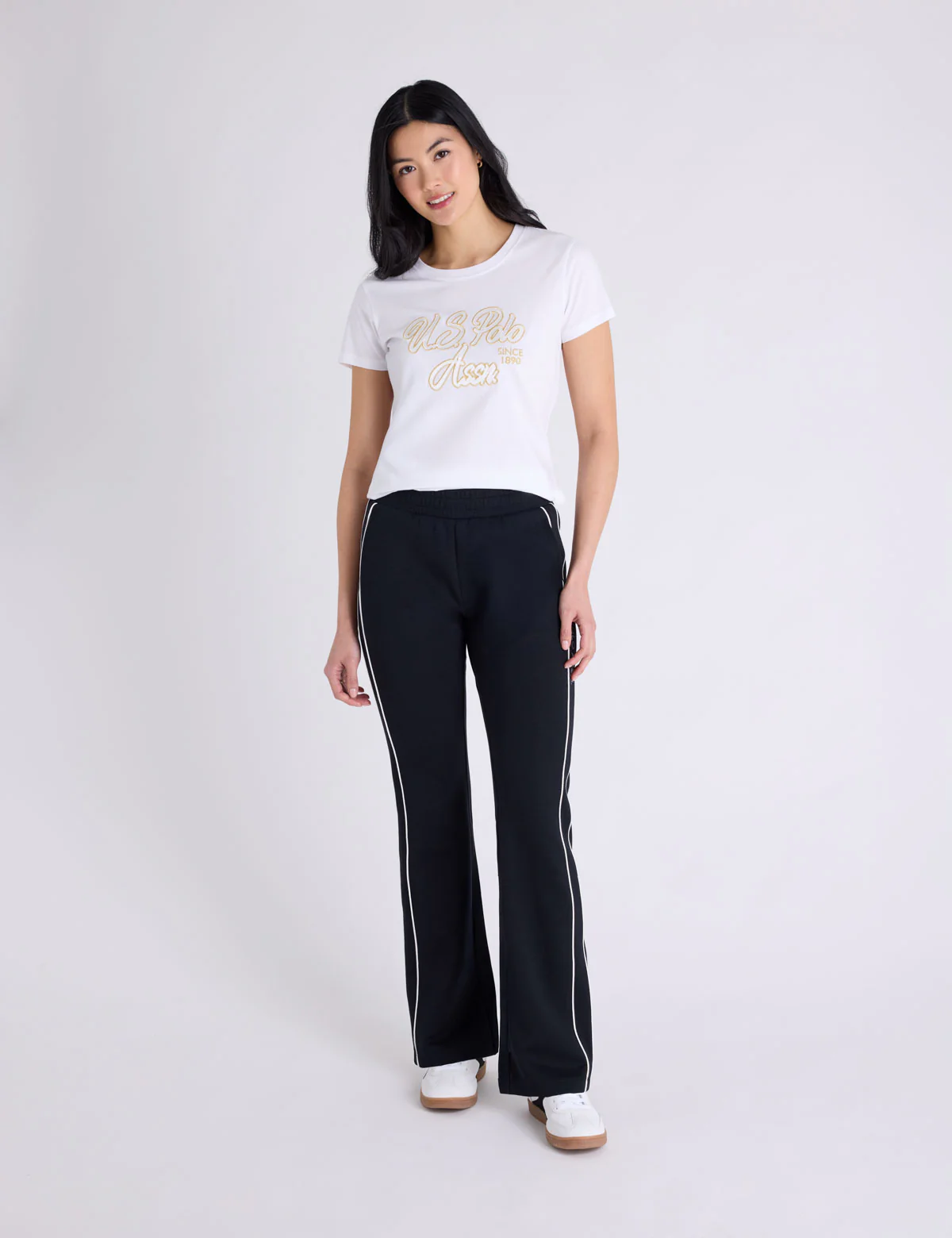 SATEEN LUREX SCRIPT SEMI SCOOP T-SHIRT - Image 9