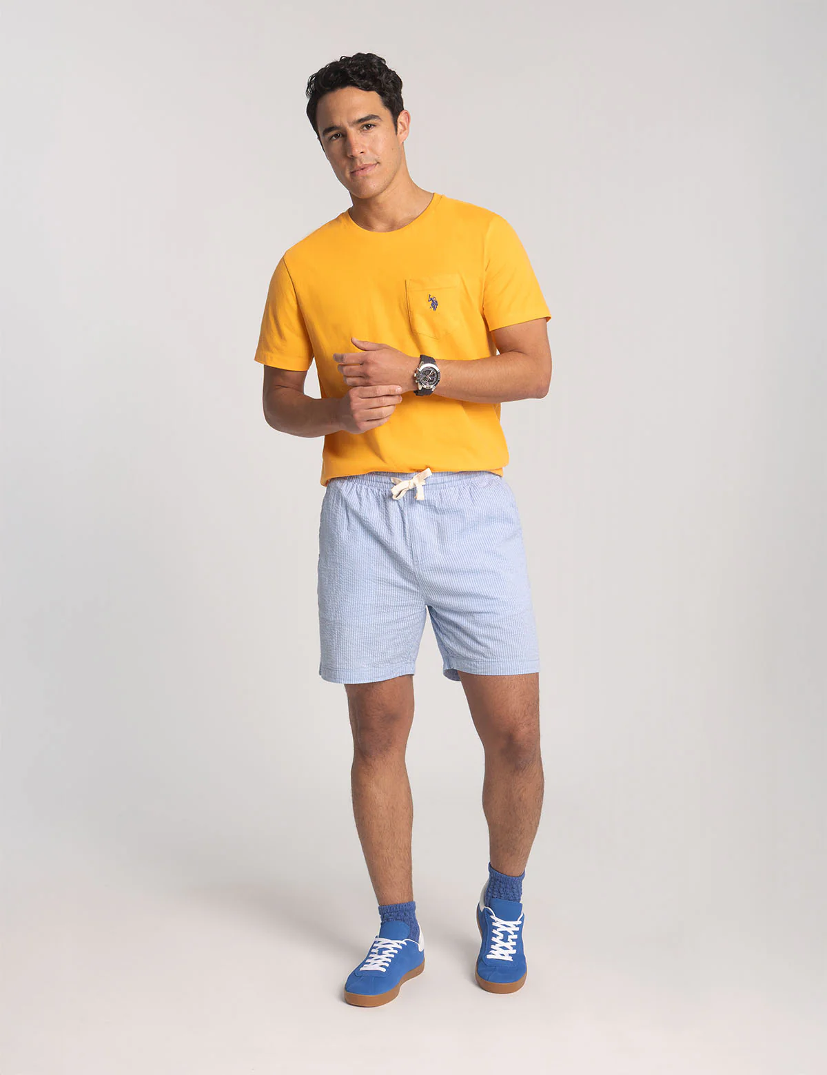 SEERSUCKER DRAWSTRING JOGGER SHORT - Image 2