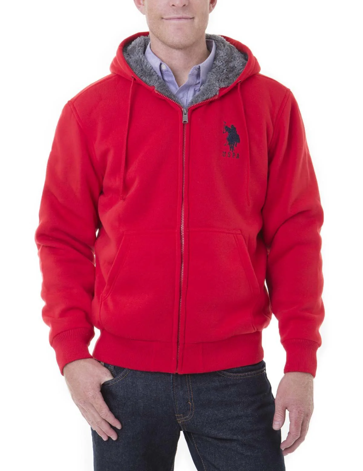 Sherpa Lined FLEECE FULL ZIP HOODIE - Image 15