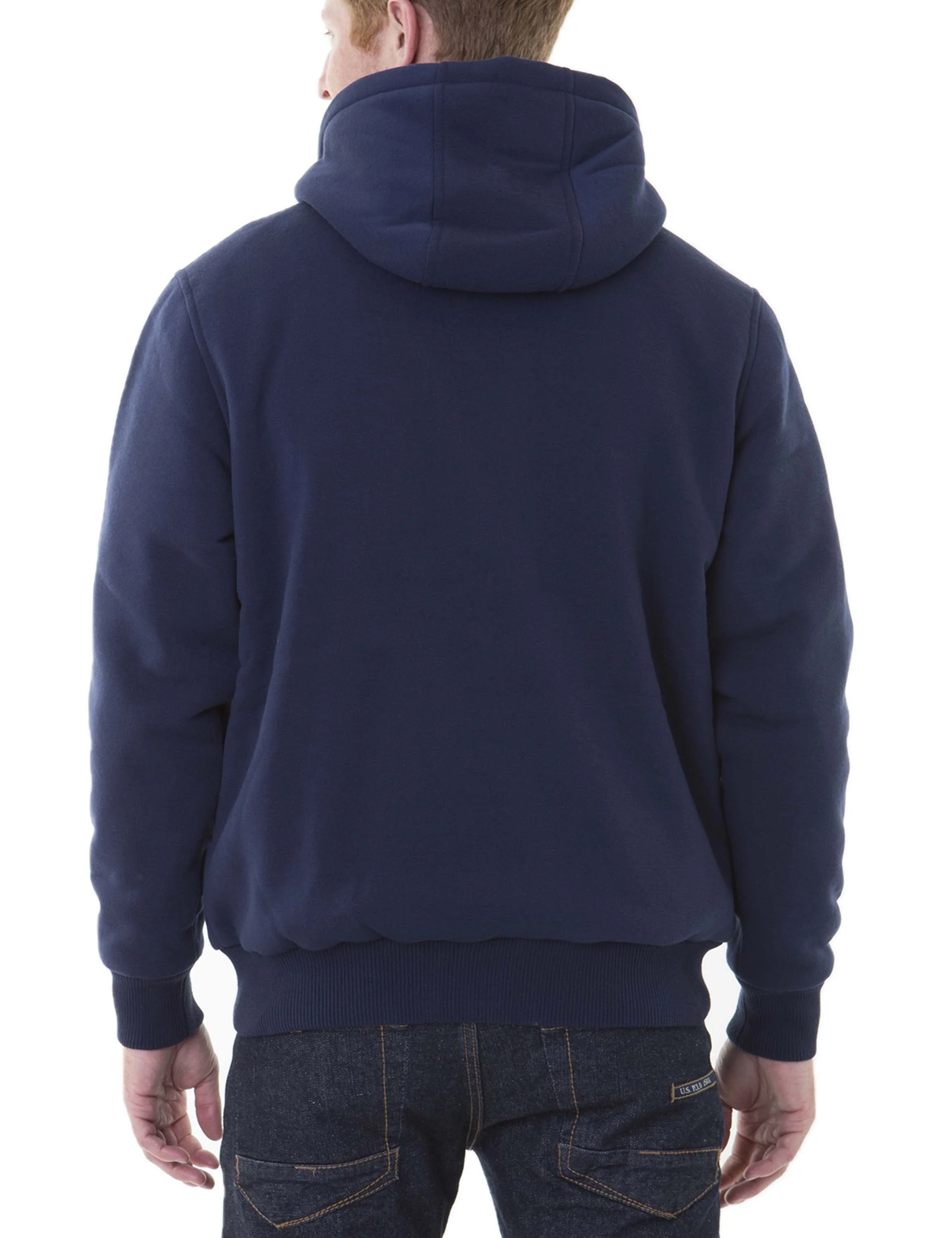Sherpa Lined FLEECE FULL ZIP HOODIE - Image 3