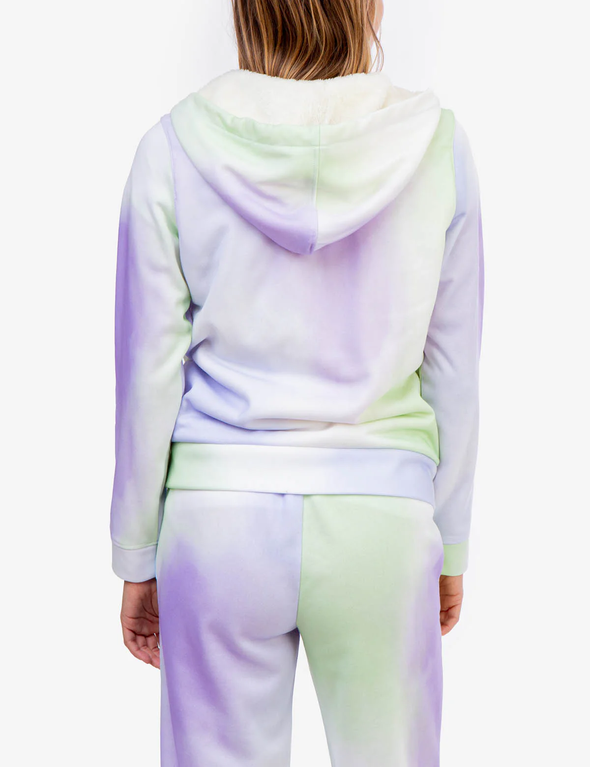SHERPA LINED TIE DYE ZIP HOODIE - Image 10