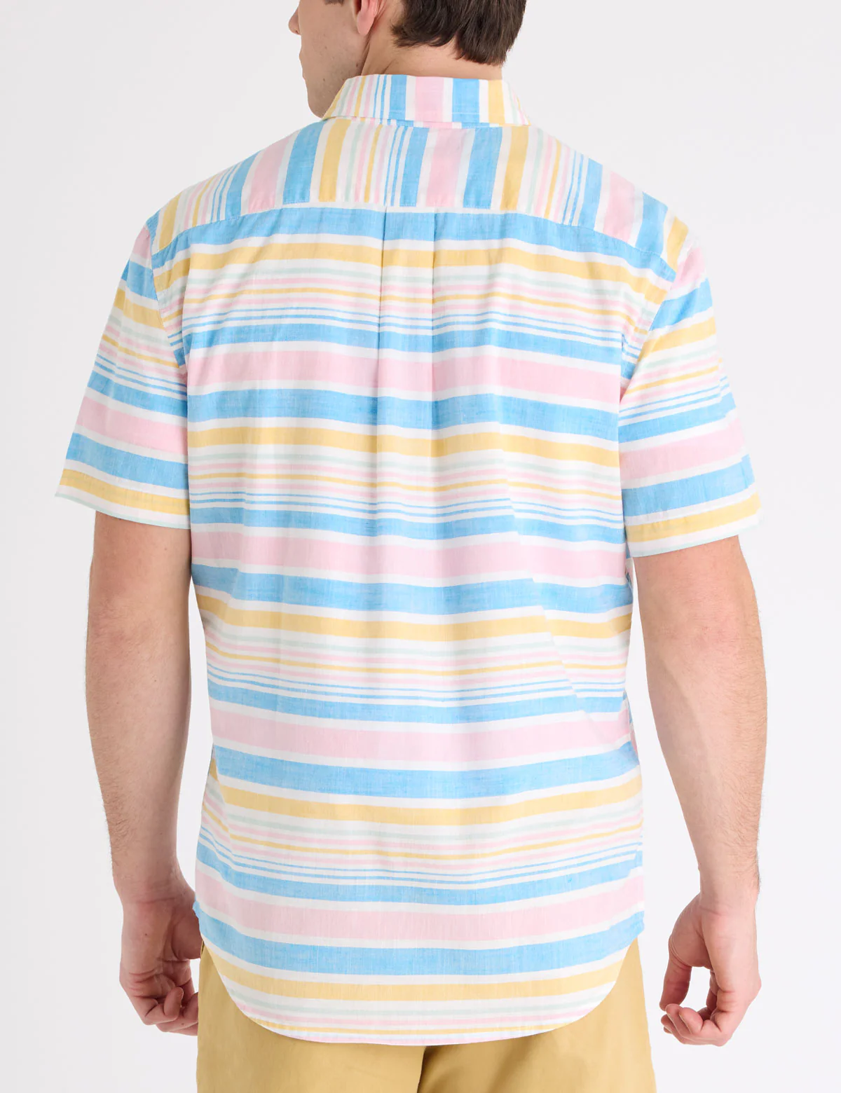 SHORT SLEEVE BRIGHT STRIPE POPLIN SHIRT - Image 4