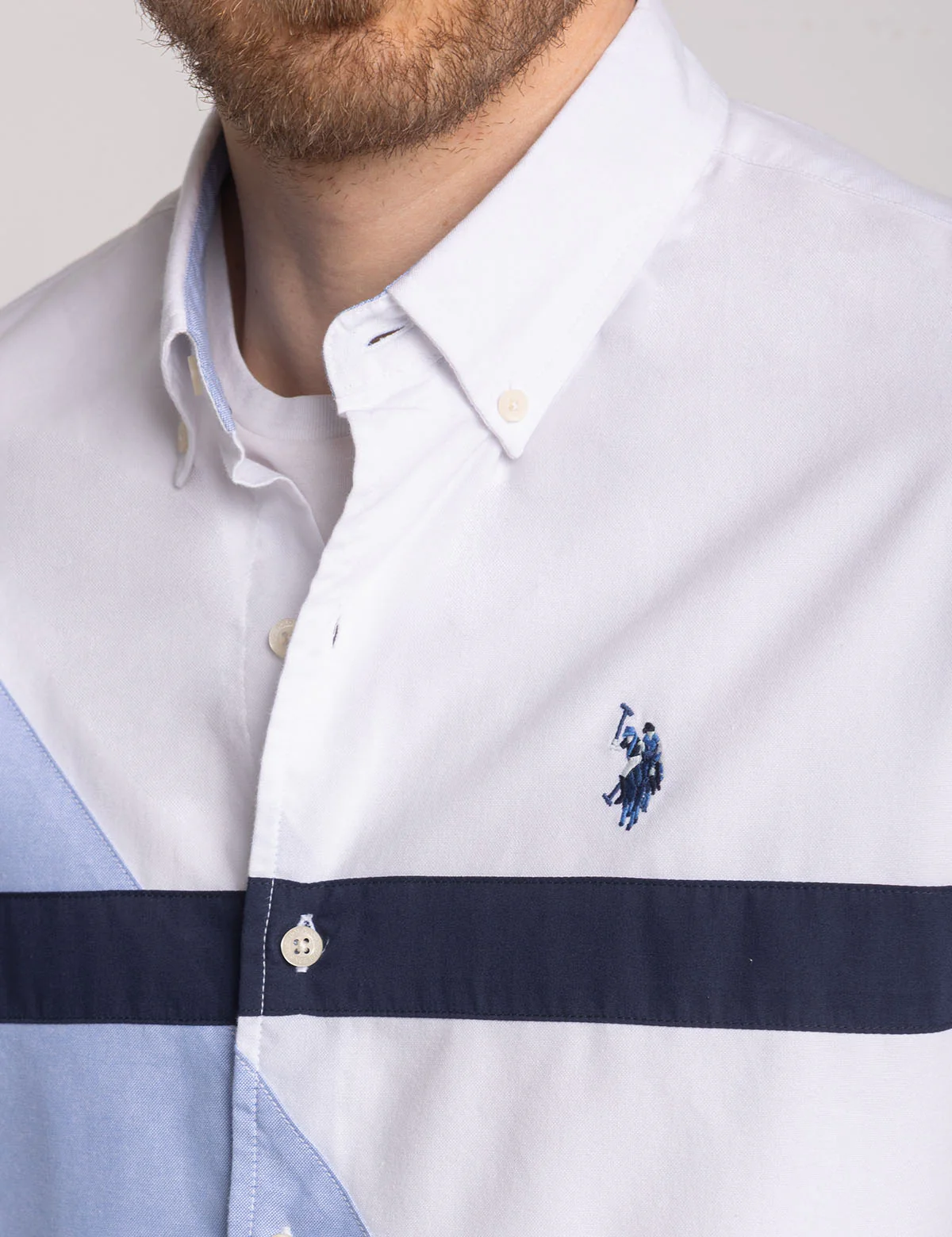 SHORT SLEEVE DIAGONAL OXFORD SHIRT - Image 3