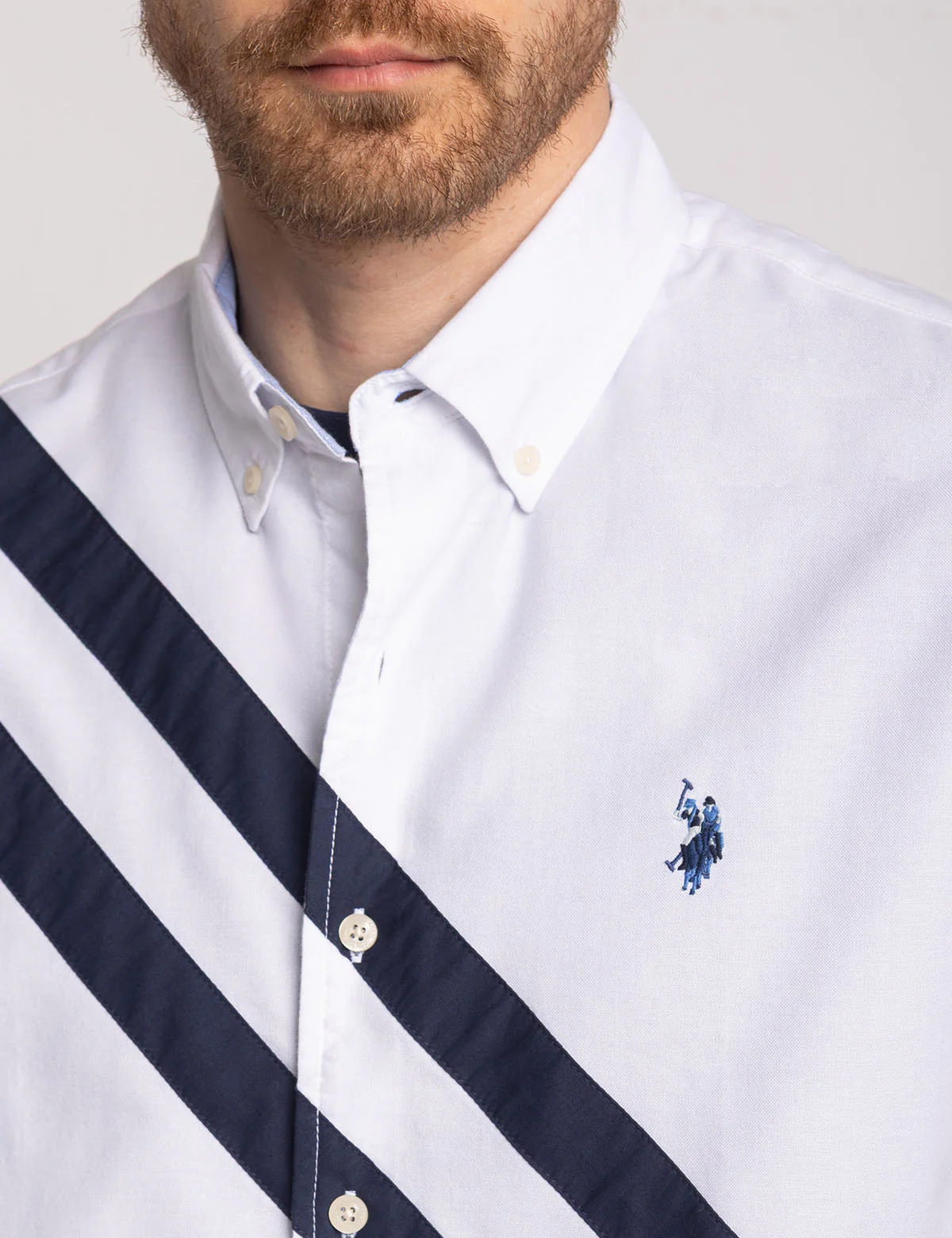SHORT SLEEVE DOUBLE SASH OXFORD SHIRT - Image 3