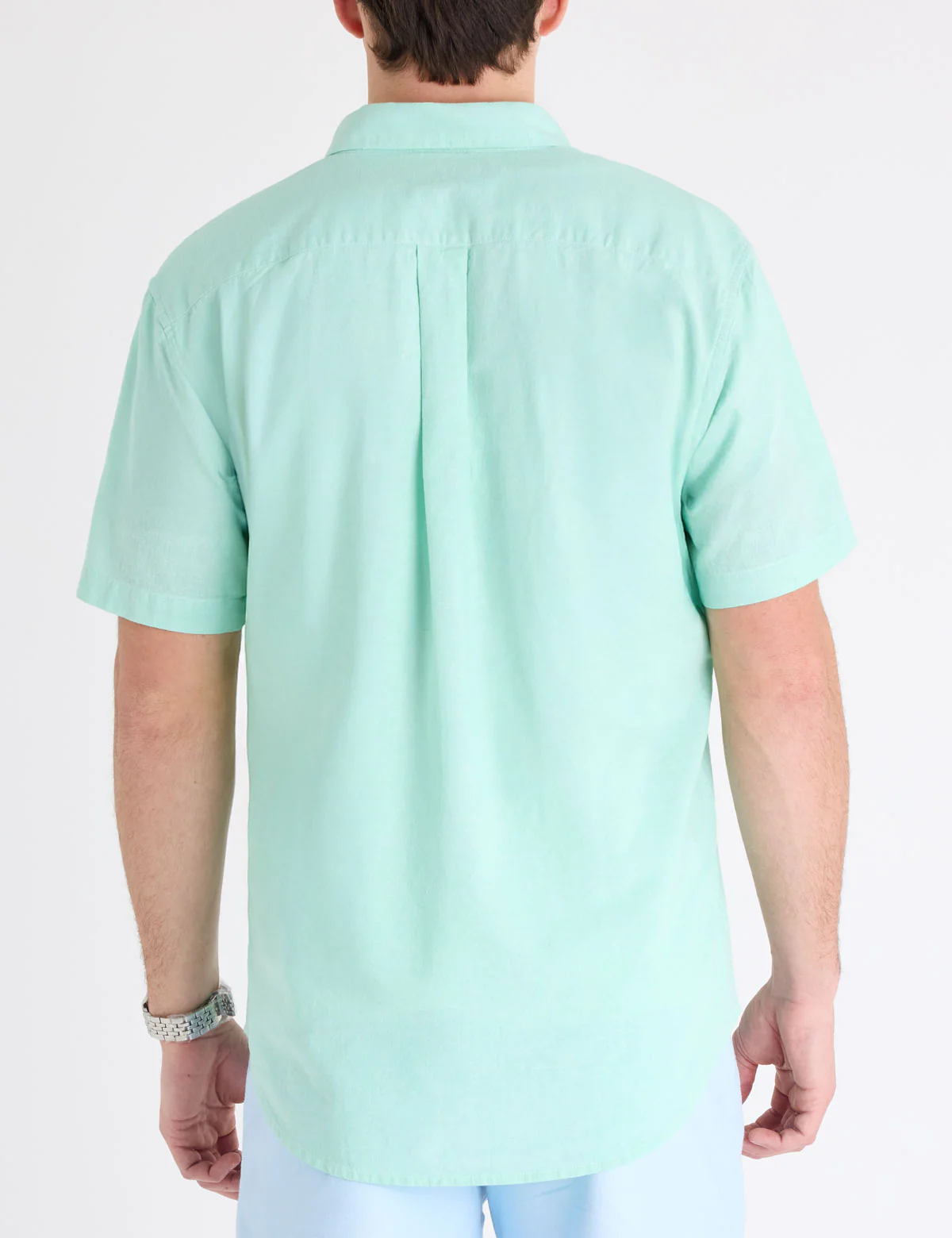 SHORT SLEEVE LINEN BLEND POCKET SHIRT - Image 8