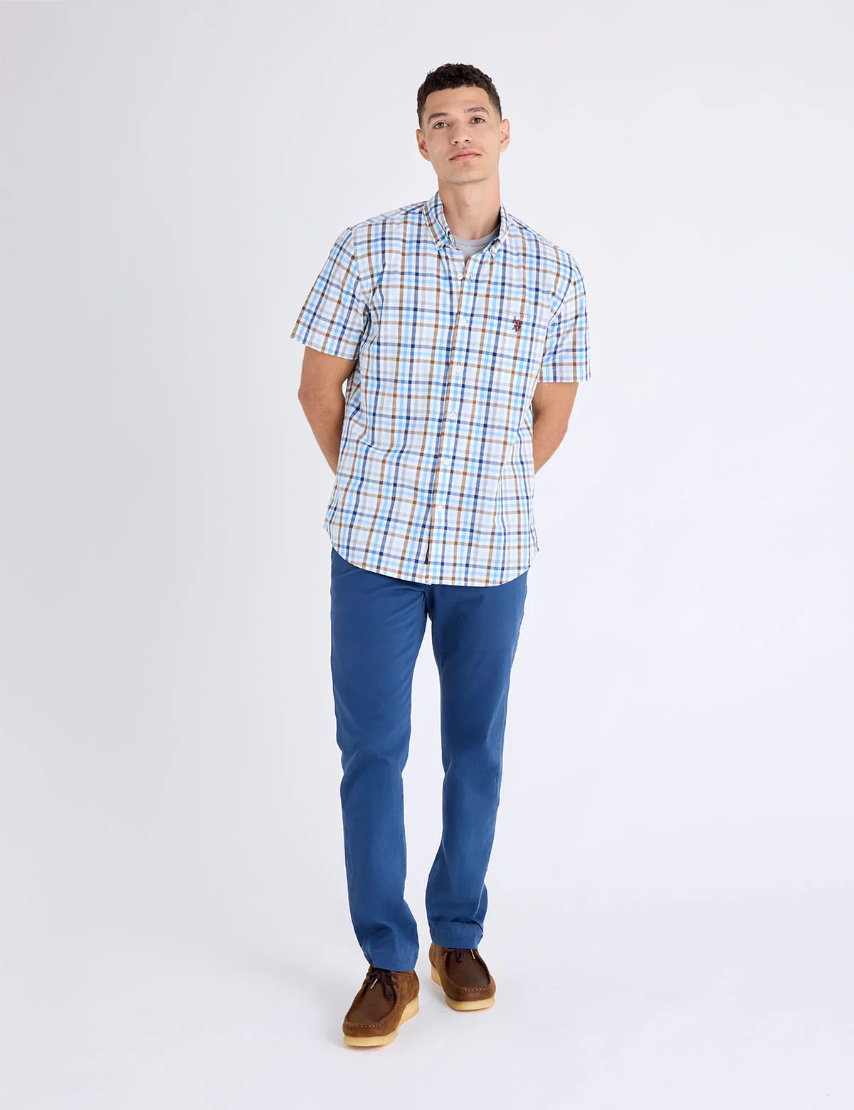 SHORT SLEEVE PLAID MADRAS SHIRT - Image 3