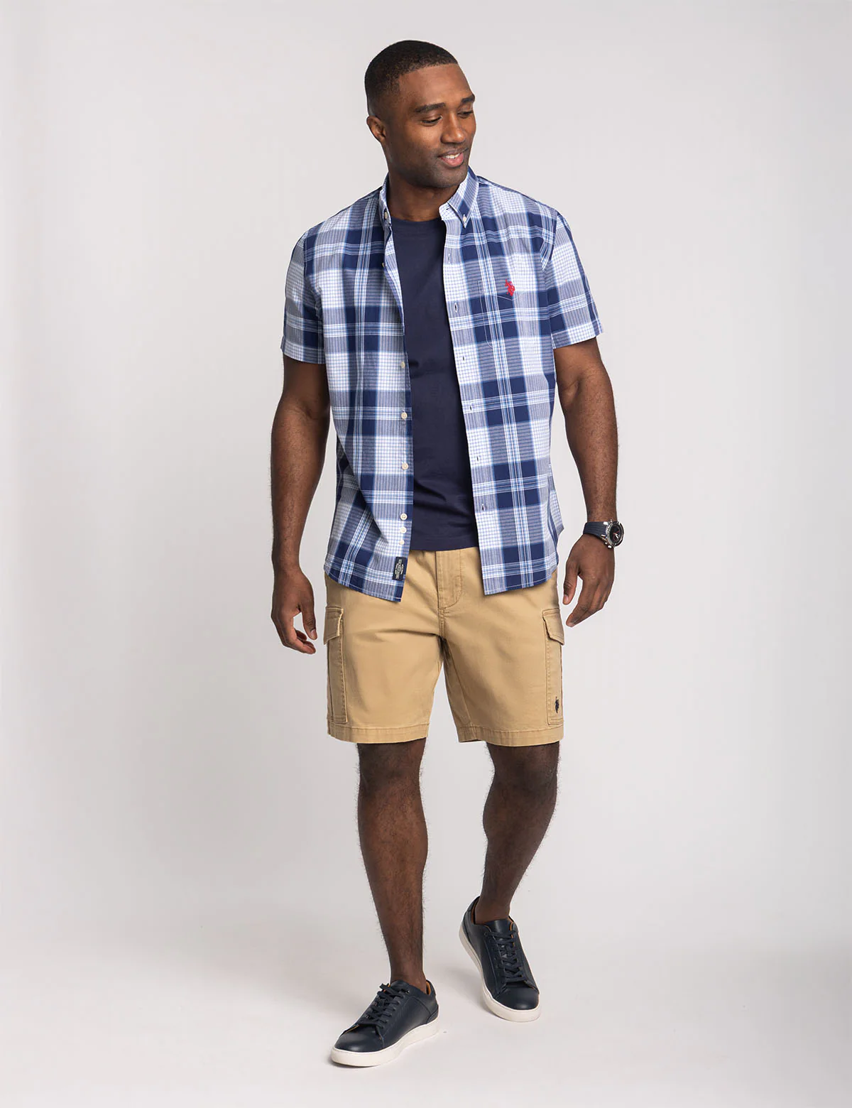 SHORT SLEEVE PLAID MADRAS SHIRT WITH POCKET - Image 2