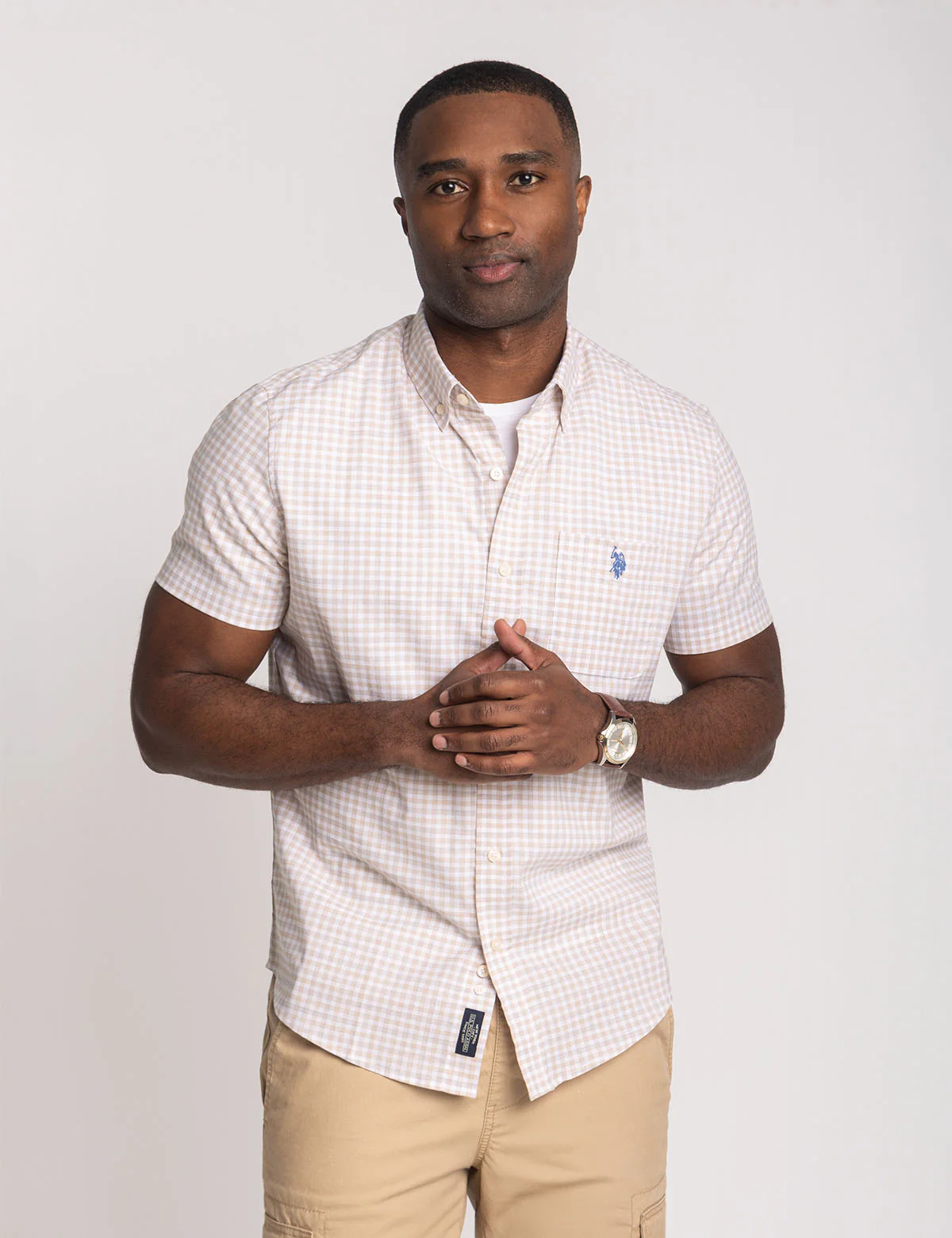 SHORT SLEEVE PLAID POPLIN SHIRT WITH POCKET - Image 4