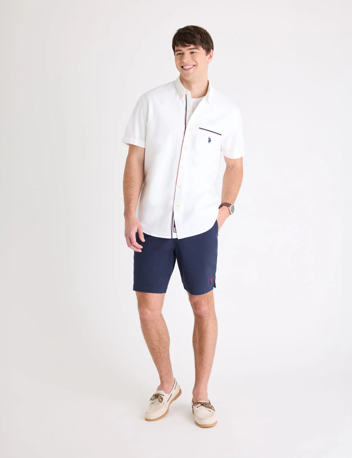 SHORT SLEEVE SIGNATURE STRIPE OXFORD SHIRT - Image 3