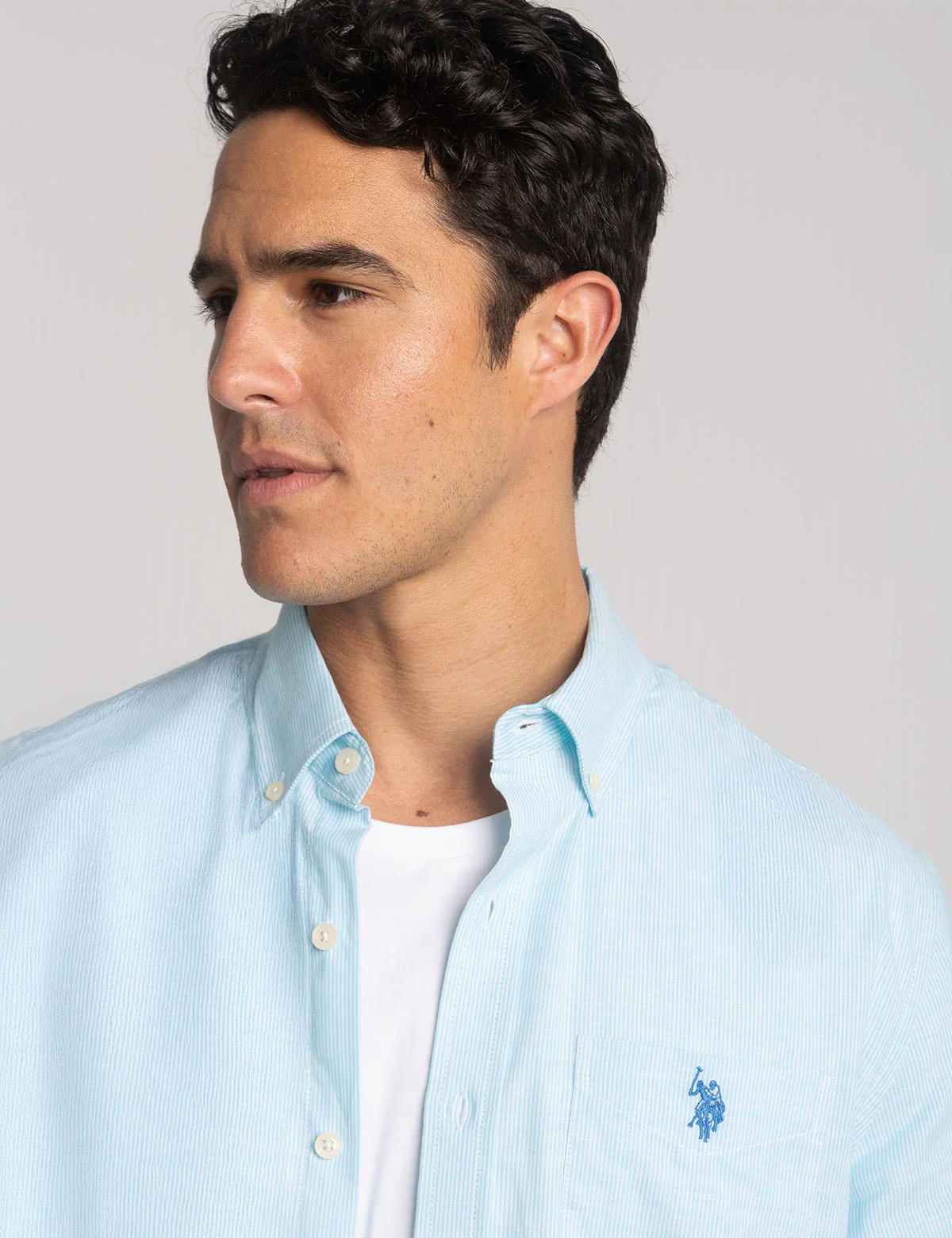 SHORT SLEEVE SLUB POPLIN SHIRT WITH POCKET - Image 3