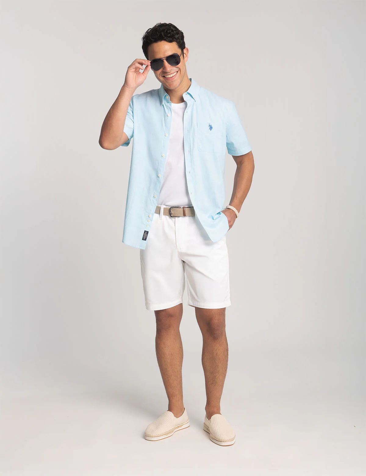 SHORT SLEEVE SLUB POPLIN SHIRT WITH POCKET - Image 6