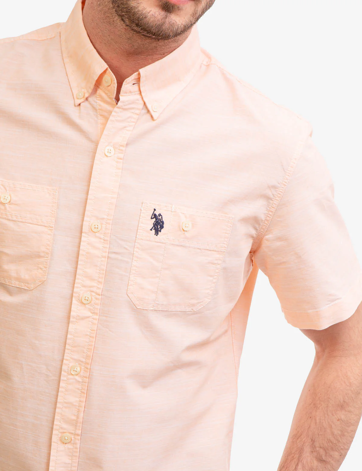 SHORT SLEEVE SLUB WOVEN SHIRT - Image 14