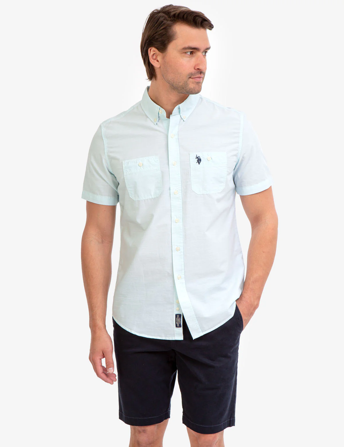 SHORT SLEEVE SLUB WOVEN SHIRT - Image 5