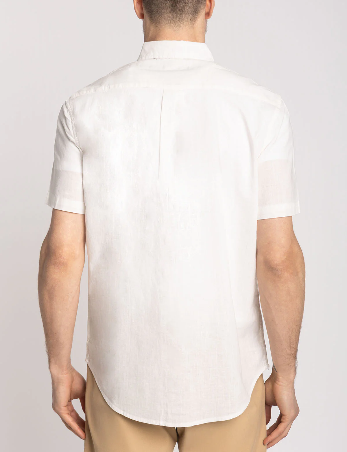SHORT SLEEVE SOFT LINEN BLEND SHIRT - Image 10