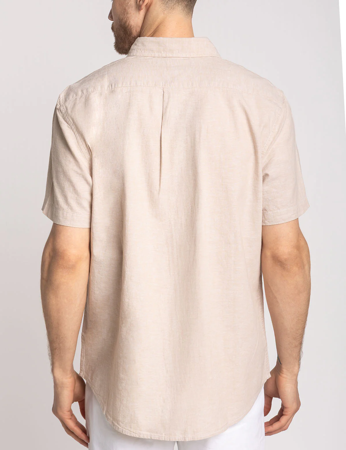 SHORT SLEEVE SOFT LINEN BLEND SHIRT - Image 14