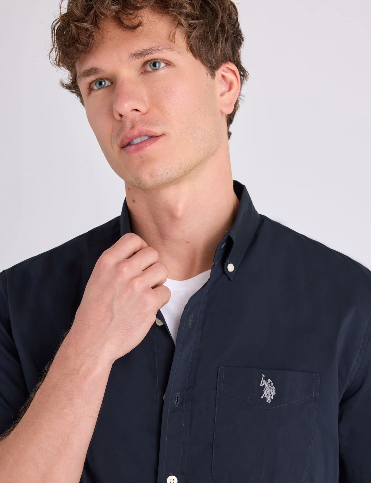 SHORT SLEEVE STRETCH POPLIN SHIRT - Image 3