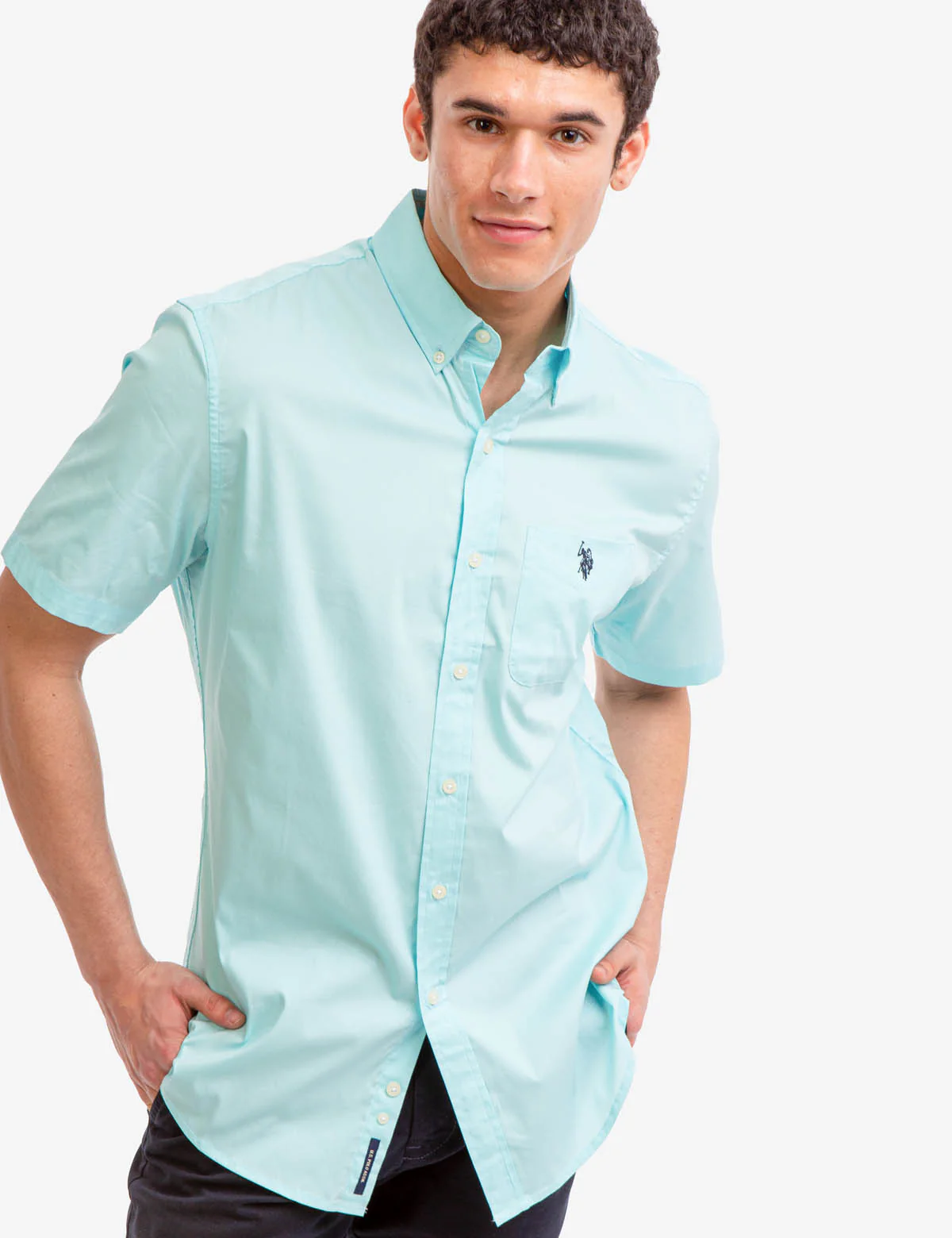 SHORT SLEEVE STRETCH POPLIN SHIRT - Image 16