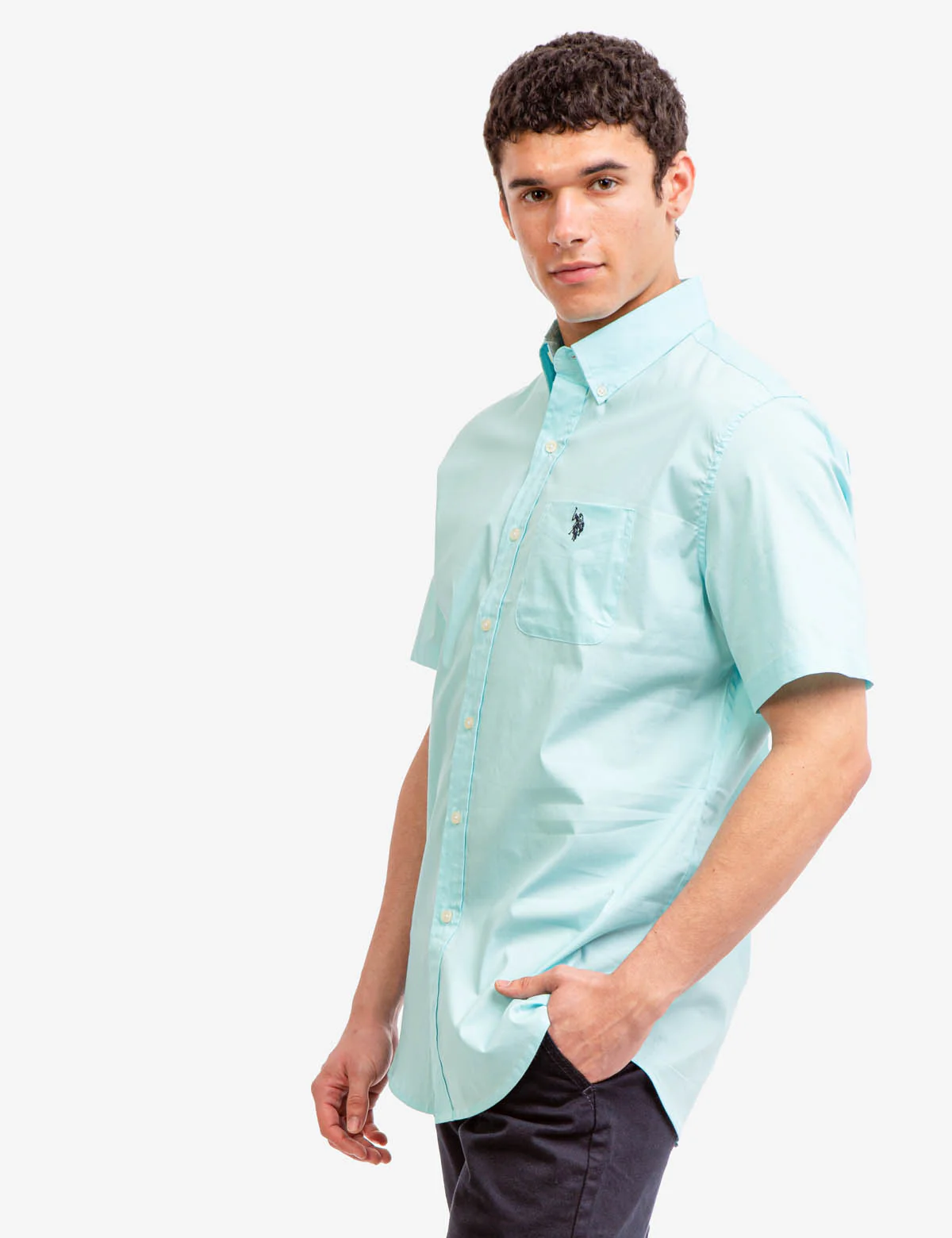 SHORT SLEEVE STRETCH POPLIN SHIRT - Image 19