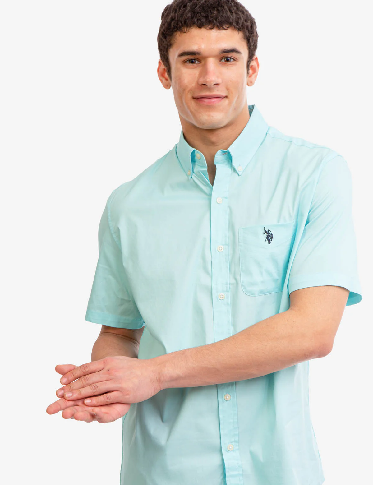 SHORT SLEEVE STRETCH POPLIN SHIRT - Image 21