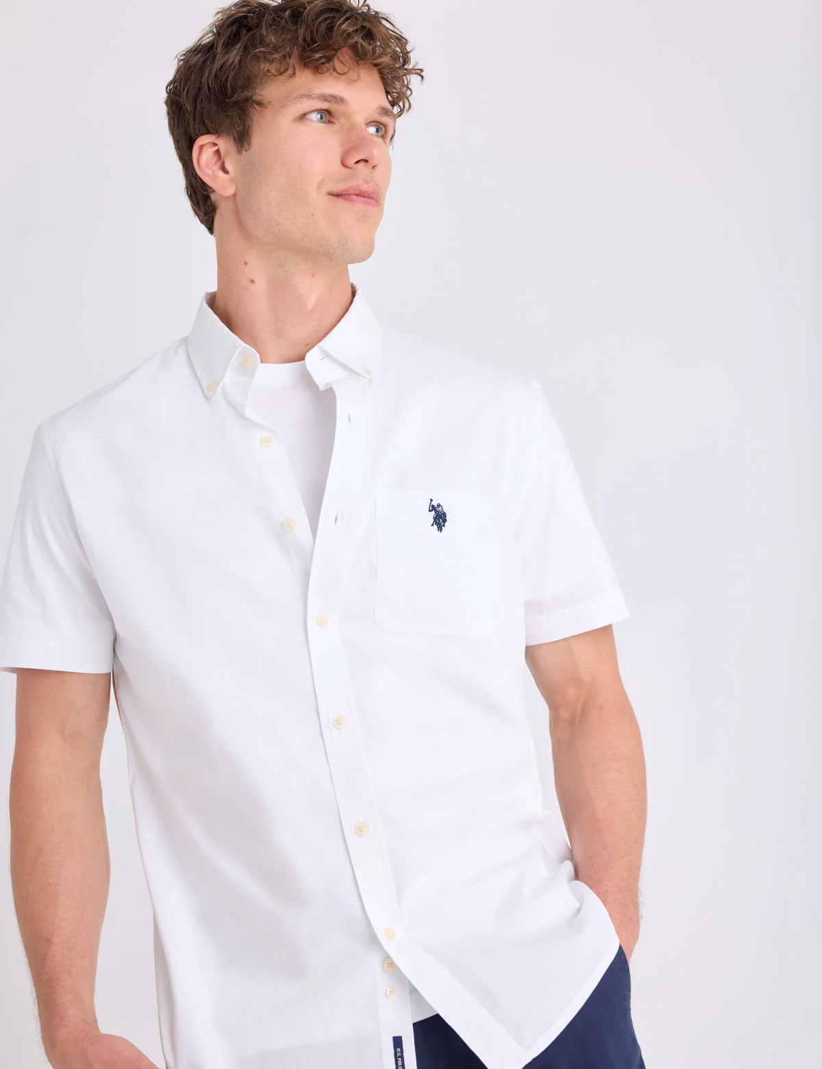 SHORT SLEEVE STRETCH POPLIN SHIRT - Image 3