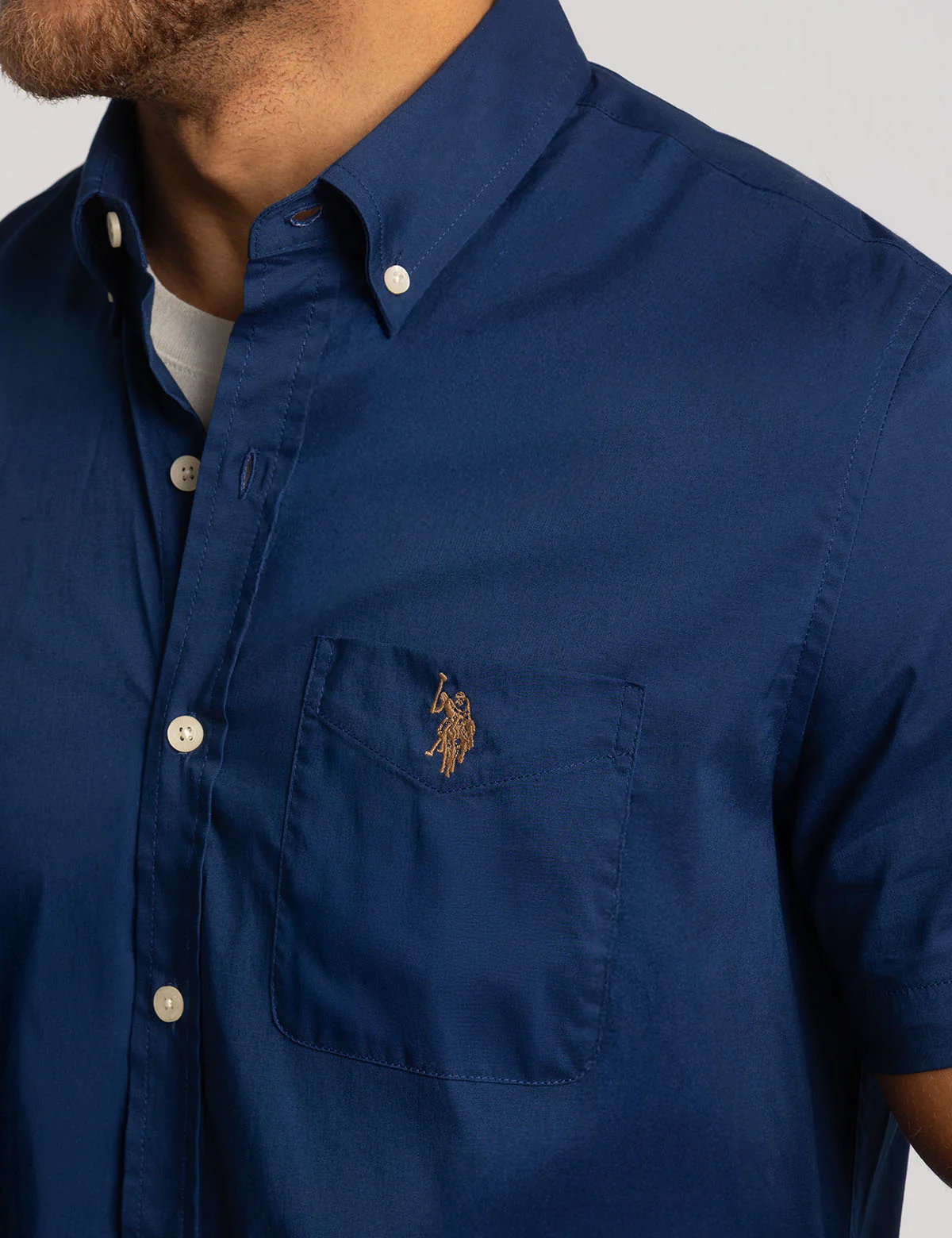 SHORT SLEEVE STRETCH POPLIN SHIRT - Image 7