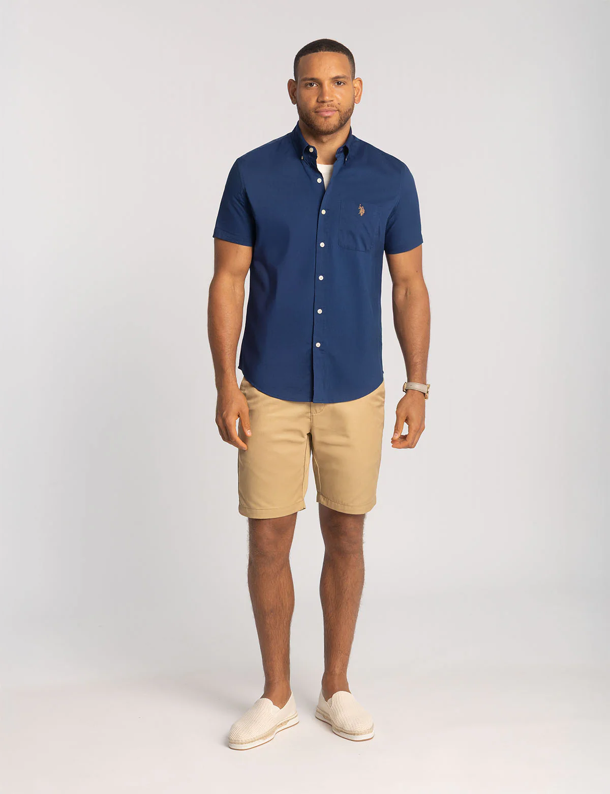 SHORT SLEEVE STRETCH POPLIN SHIRT - Image 8