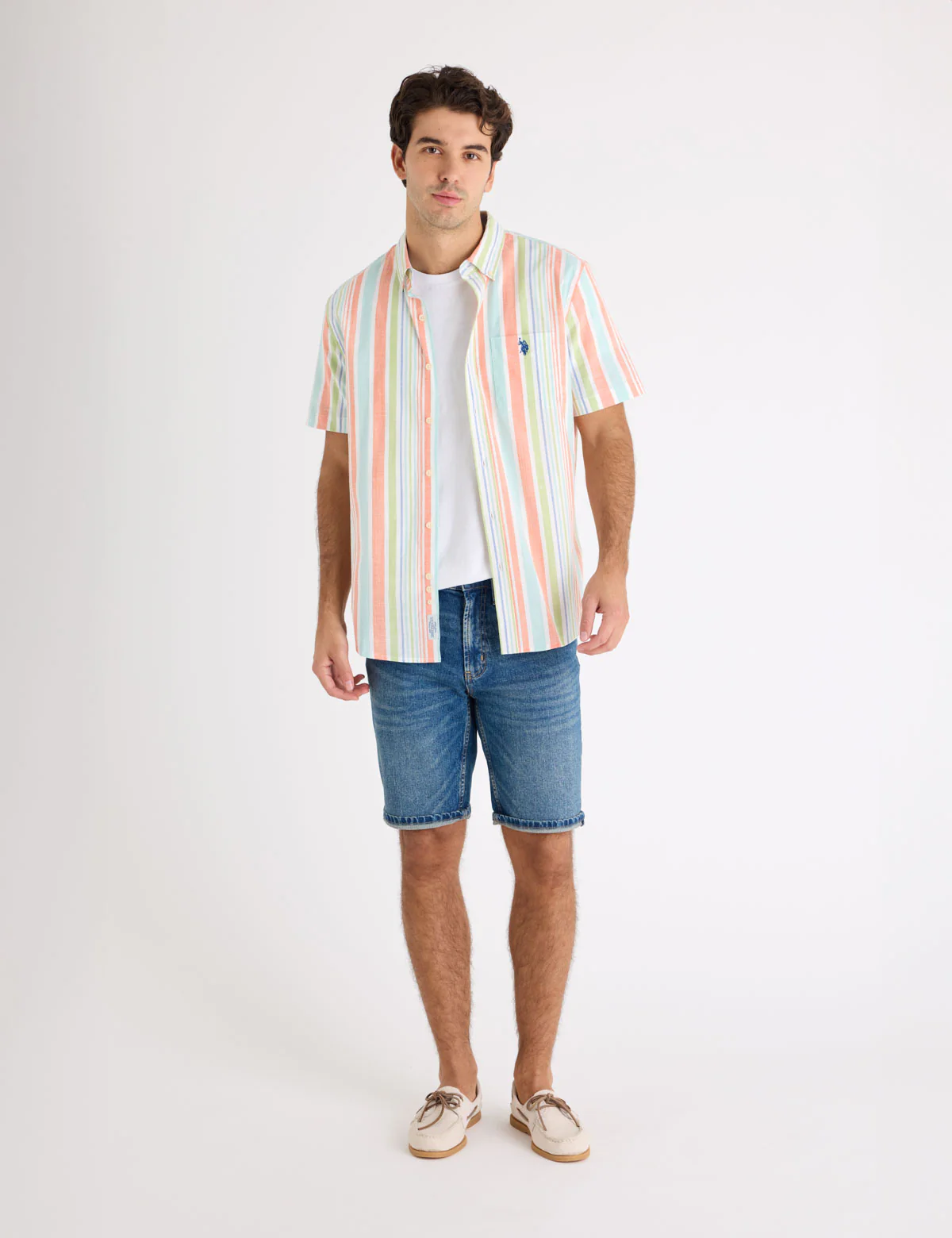SHORT SLEEVE STRETCH SLUB POPLIN SHIRT - Image 3