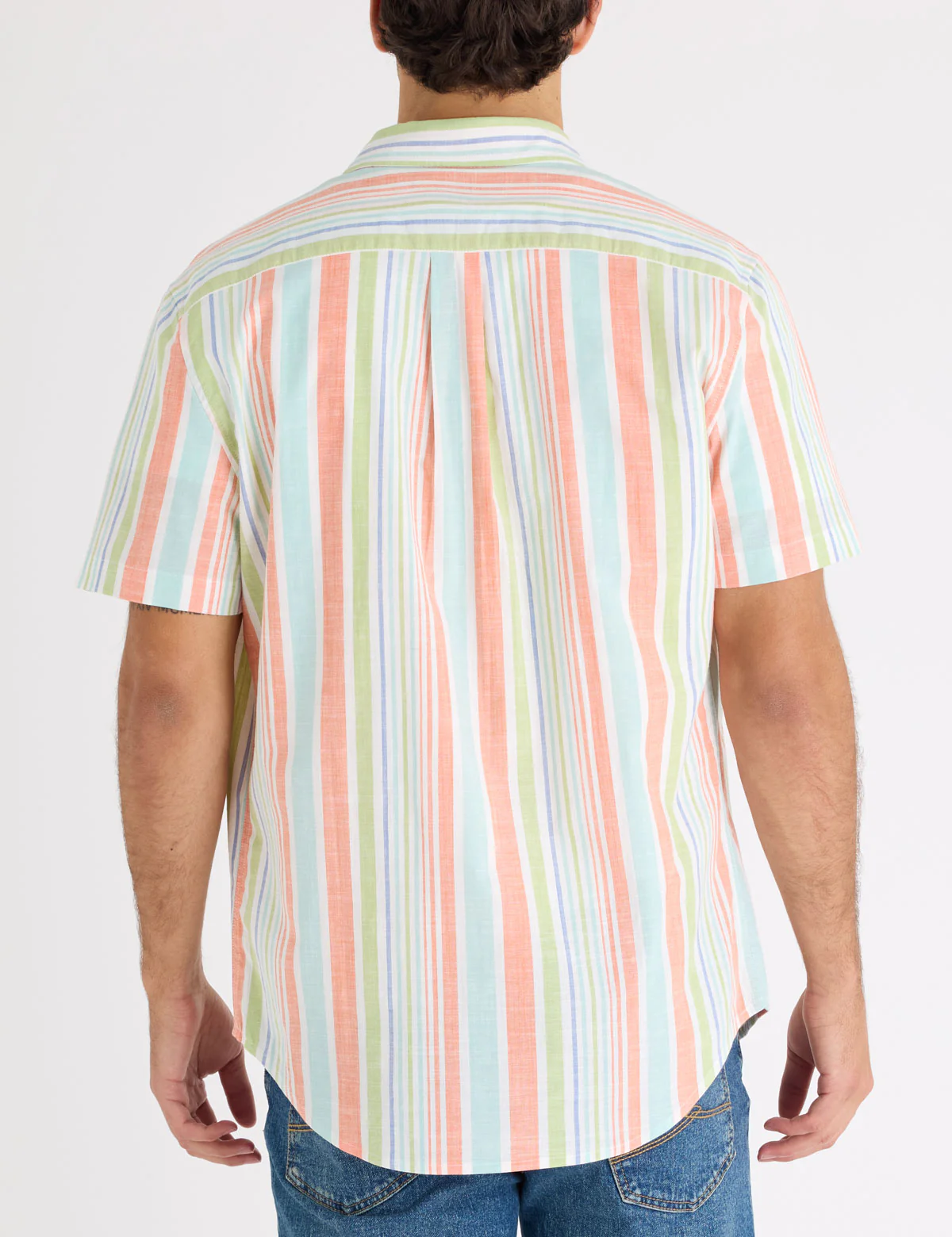 SHORT SLEEVE STRETCH SLUB POPLIN SHIRT - Image 4