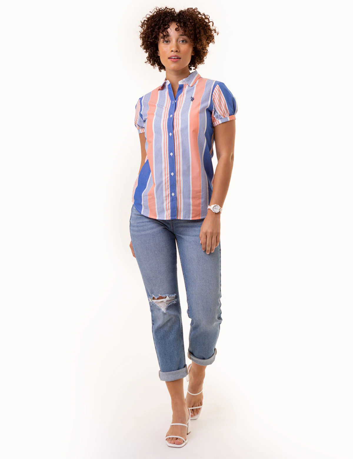 SHORT SLEEVE TWIST CUFF MADRAS SHIRT - Image 6
