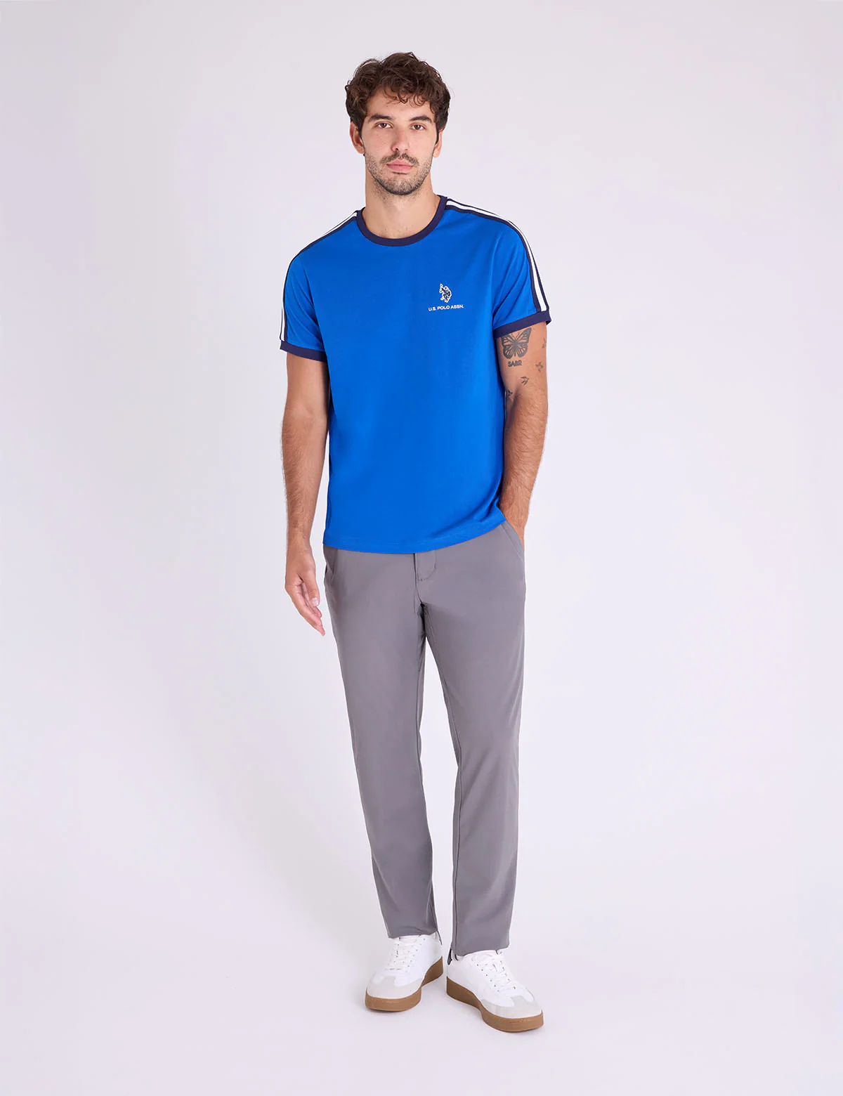 SHOULDER TRICOT TAPE JERSEY T-SHIRT - Image 3