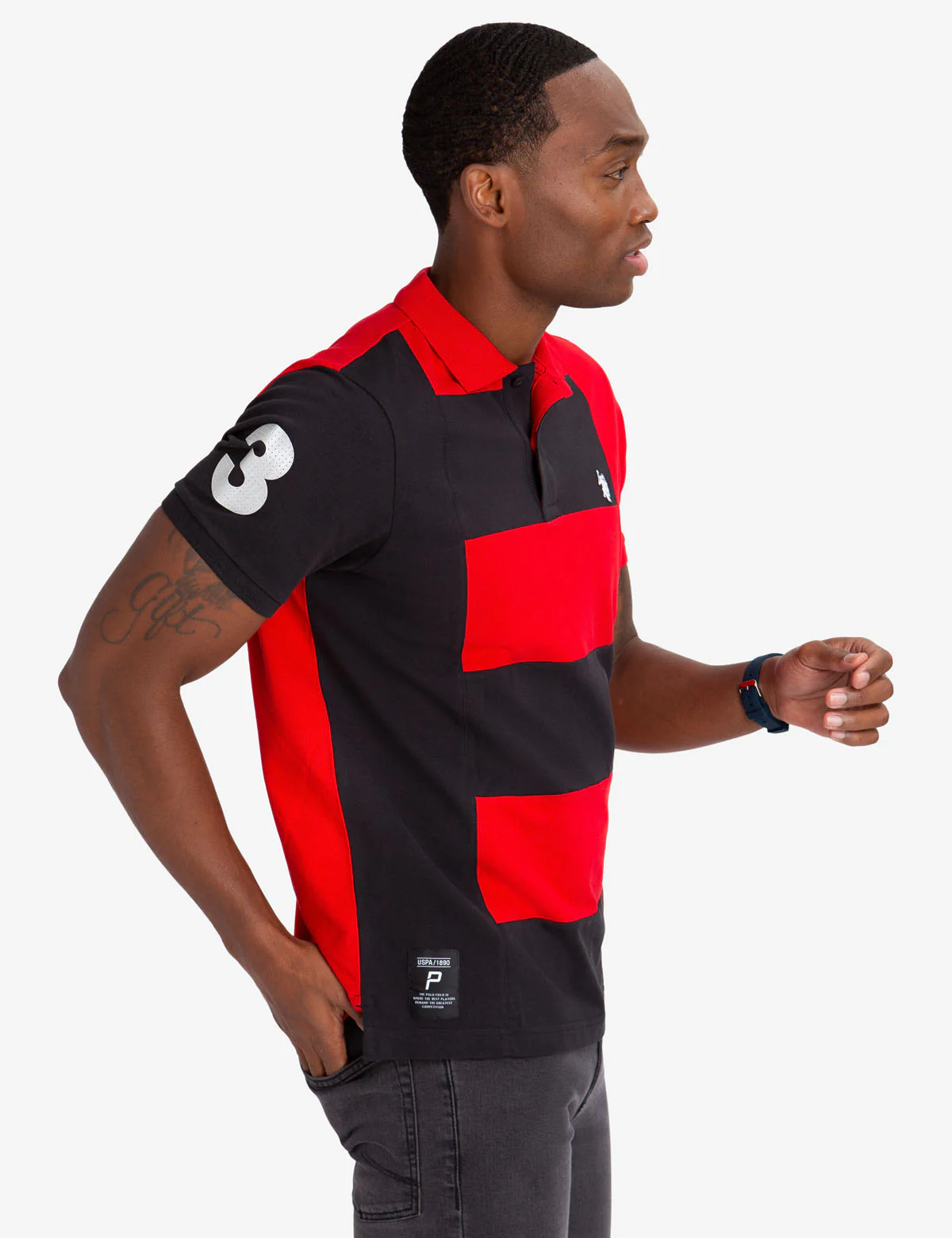 SIDE COLORBLOCK VERTICAL POLO SHIRT - Image 7