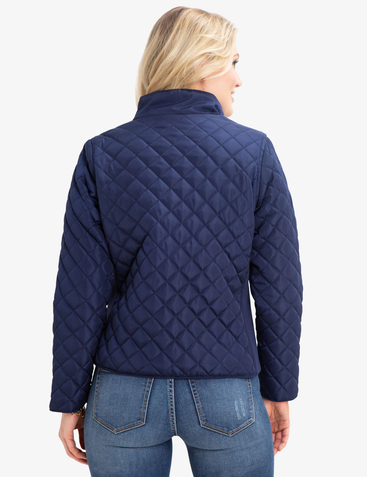 DIAMOND QUILTED SIDE KNIT JACKET - Image 4
