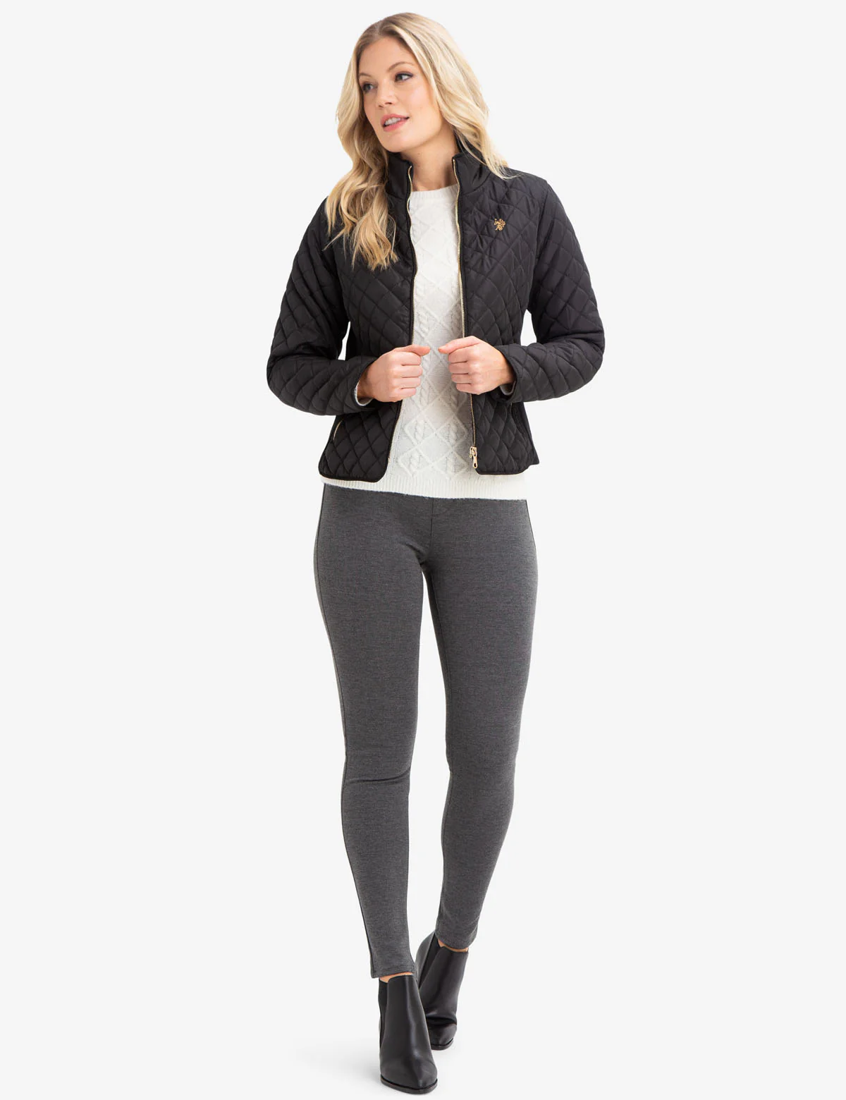 DIAMOND QUILTED SIDE KNIT JACKET - Image 9