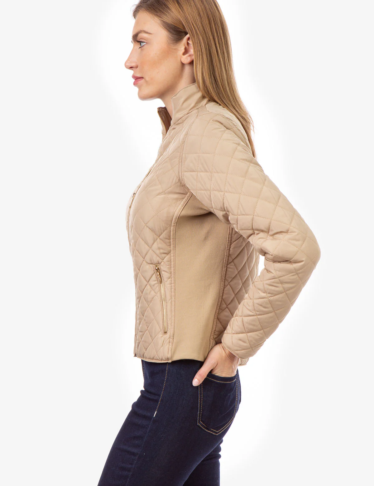 SIDE KNIT QUILTED JACKET - Image 2