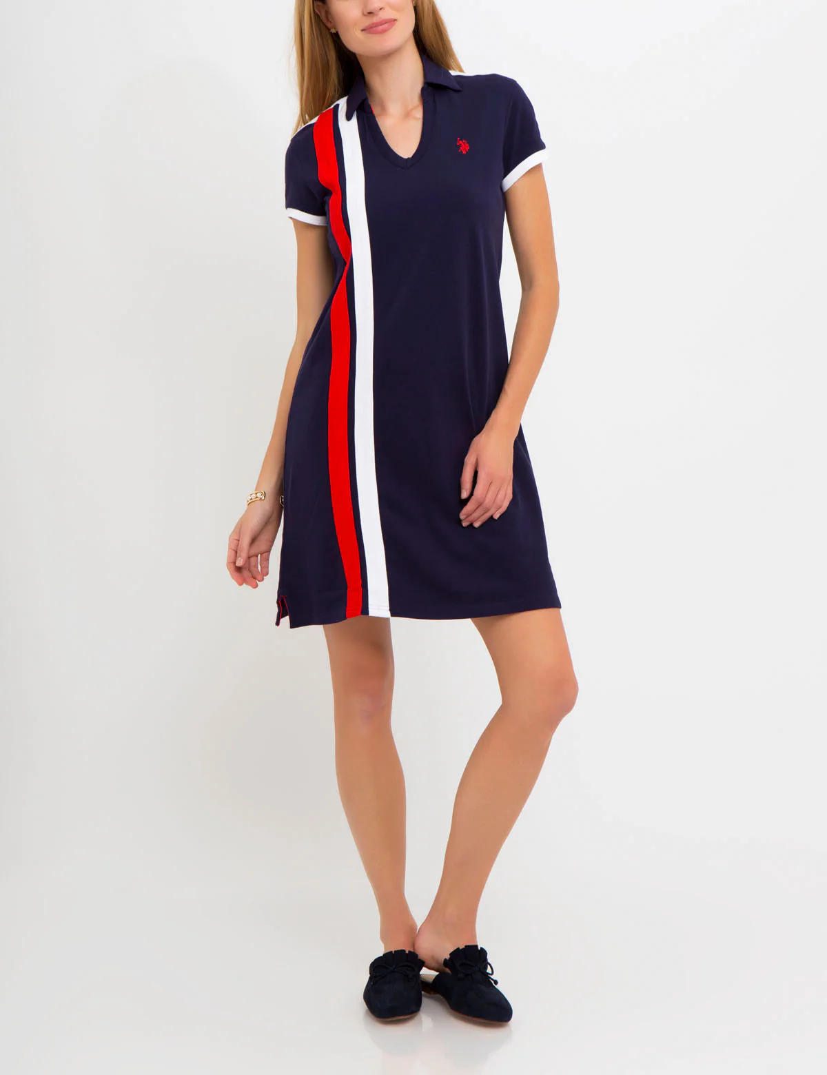 SIDE STRIPE POLO DRESS - Image 4