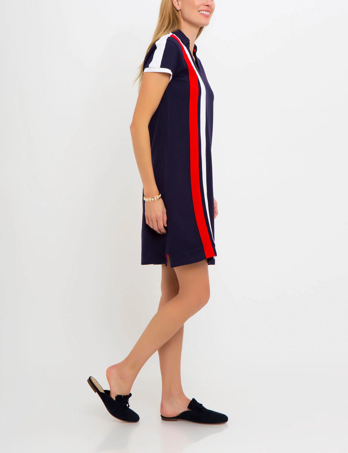 SIDE STRIPE POLO DRESS - Image 5