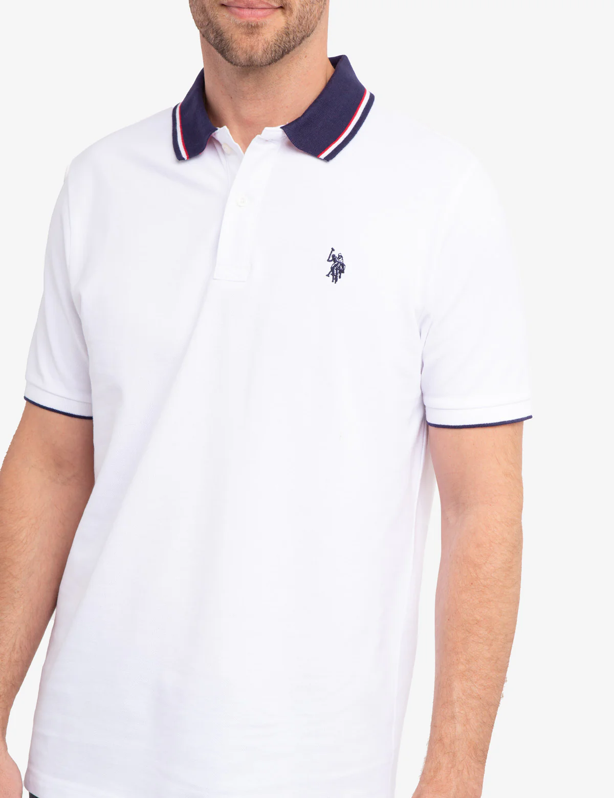 SIGNATURE STRIPE COLLAR PIQUE POLO SHIRT - Image 5