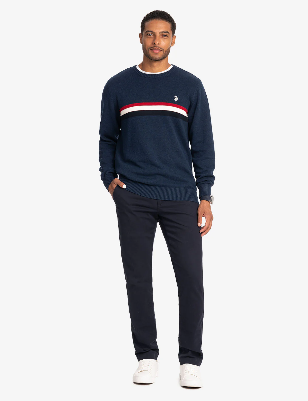 SIGNATURE STRIPE CREW NECK SWEATER - Image 2
