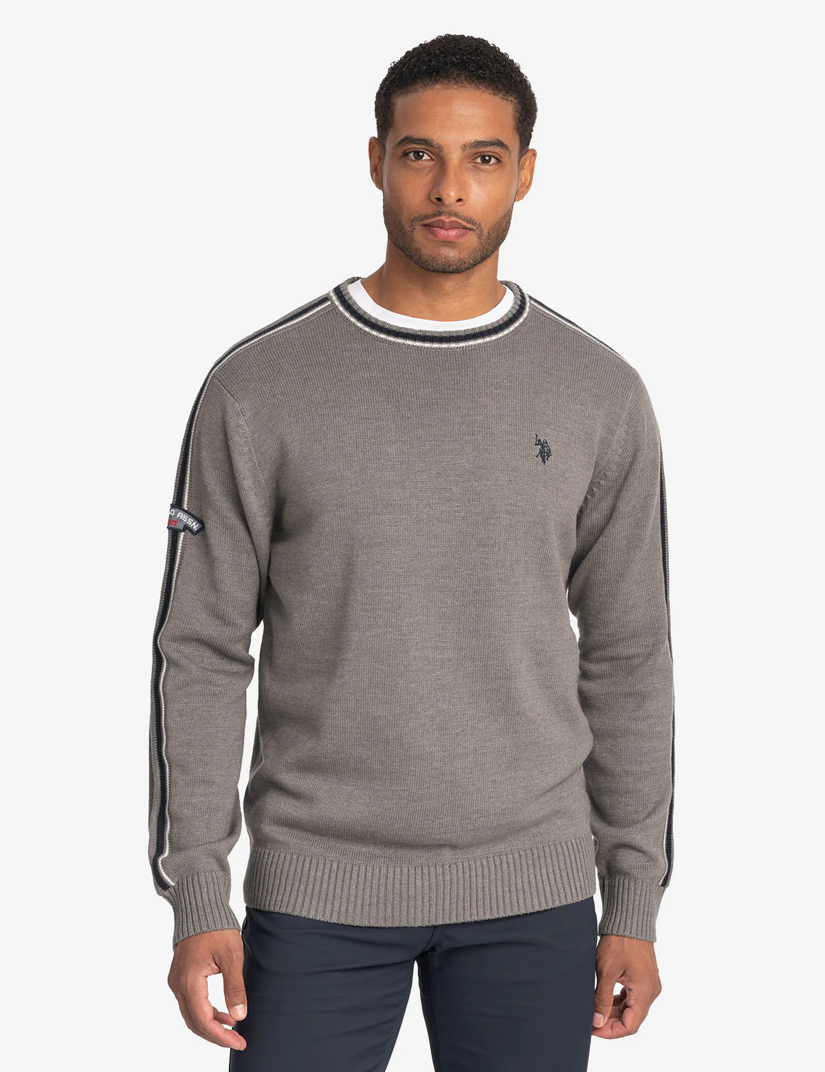 SIGNATURE STRIPE CREW NECK SWEATER