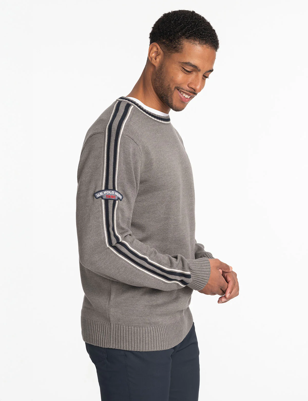 SIGNATURE STRIPE CREW NECK SWEATER - Image 2