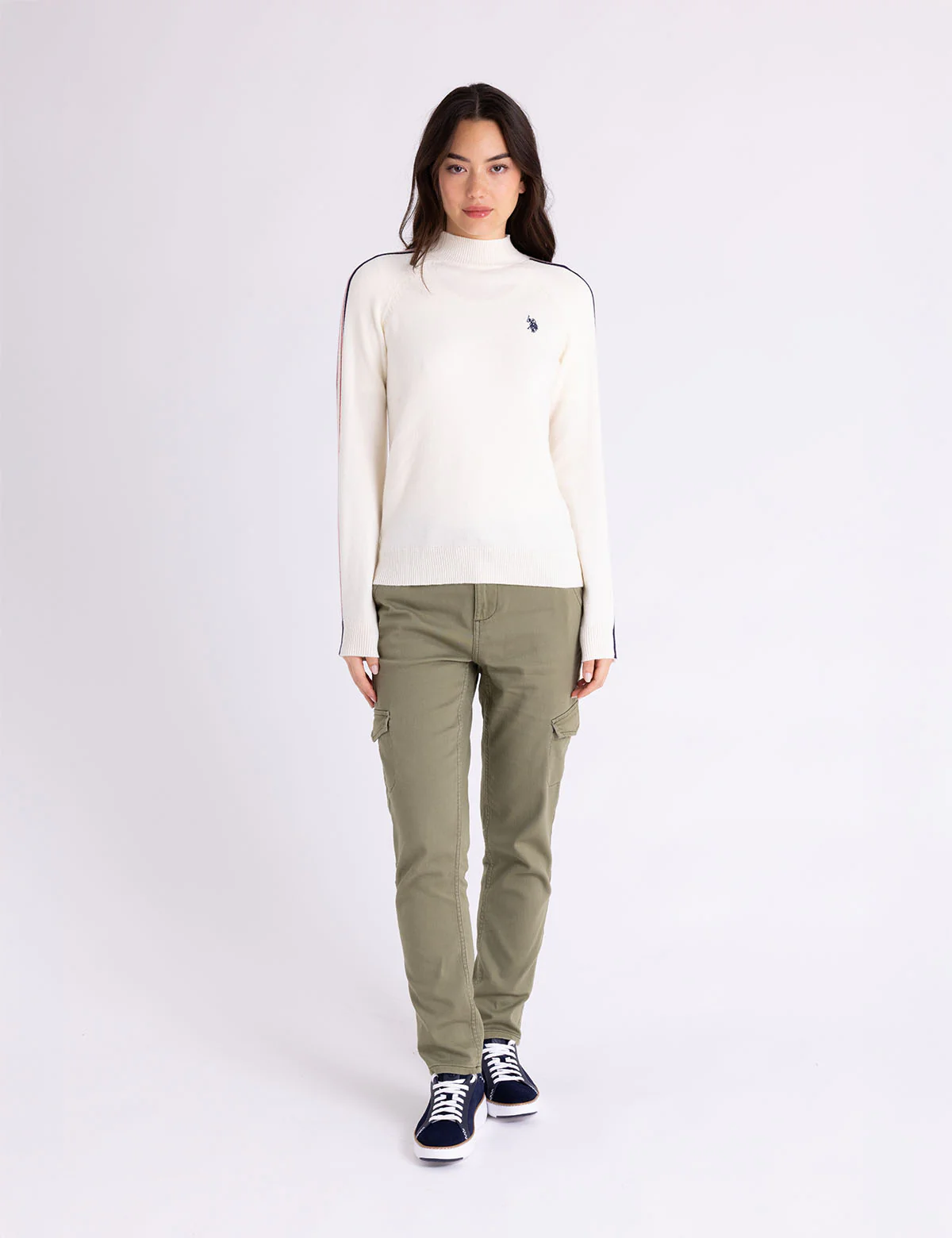 SIGNATURE STRIPE RAGLAN MOCK NECK SWEATER - Image 10