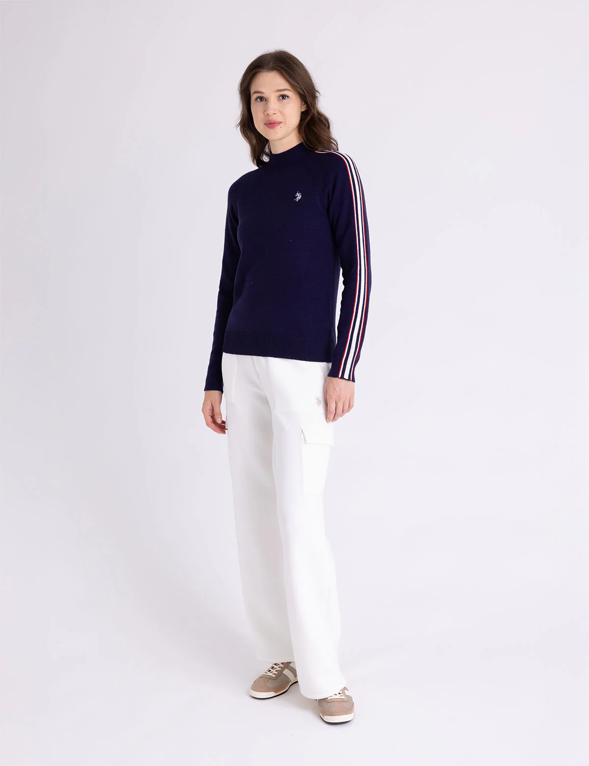 SIGNATURE STRIPE RAGLAN MOCK NECK SWEATER - Image 12
