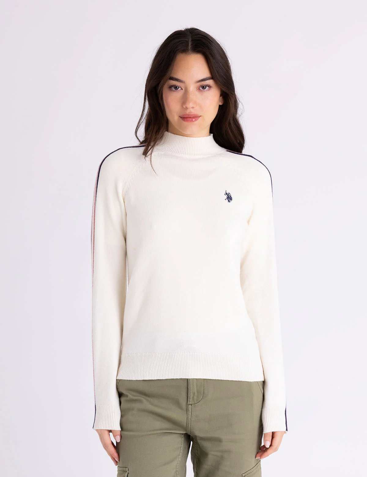 SIGNATURE STRIPE RAGLAN MOCK NECK SWEATER - Image 7