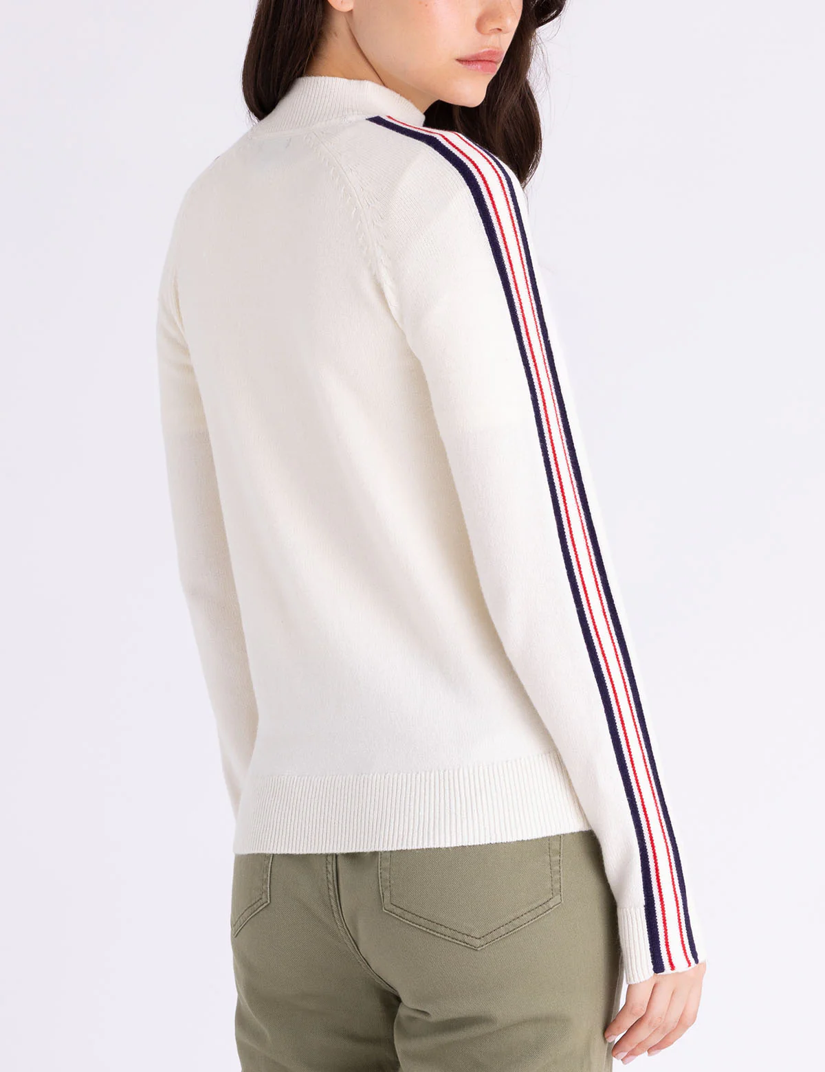 SIGNATURE STRIPE RAGLAN MOCK NECK SWEATER - Image 9