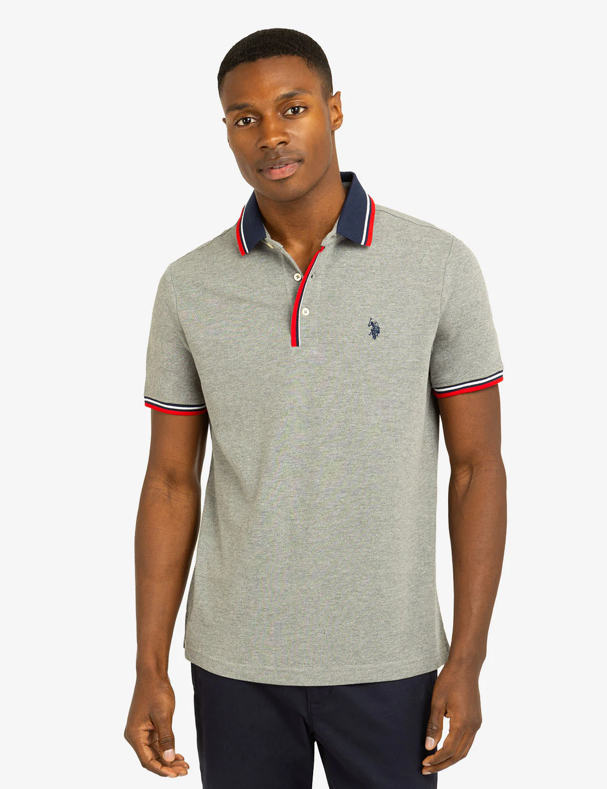 SIGNATURE STRIPE RIB TIPPED TRIM POLO SHIRT - Image 15
