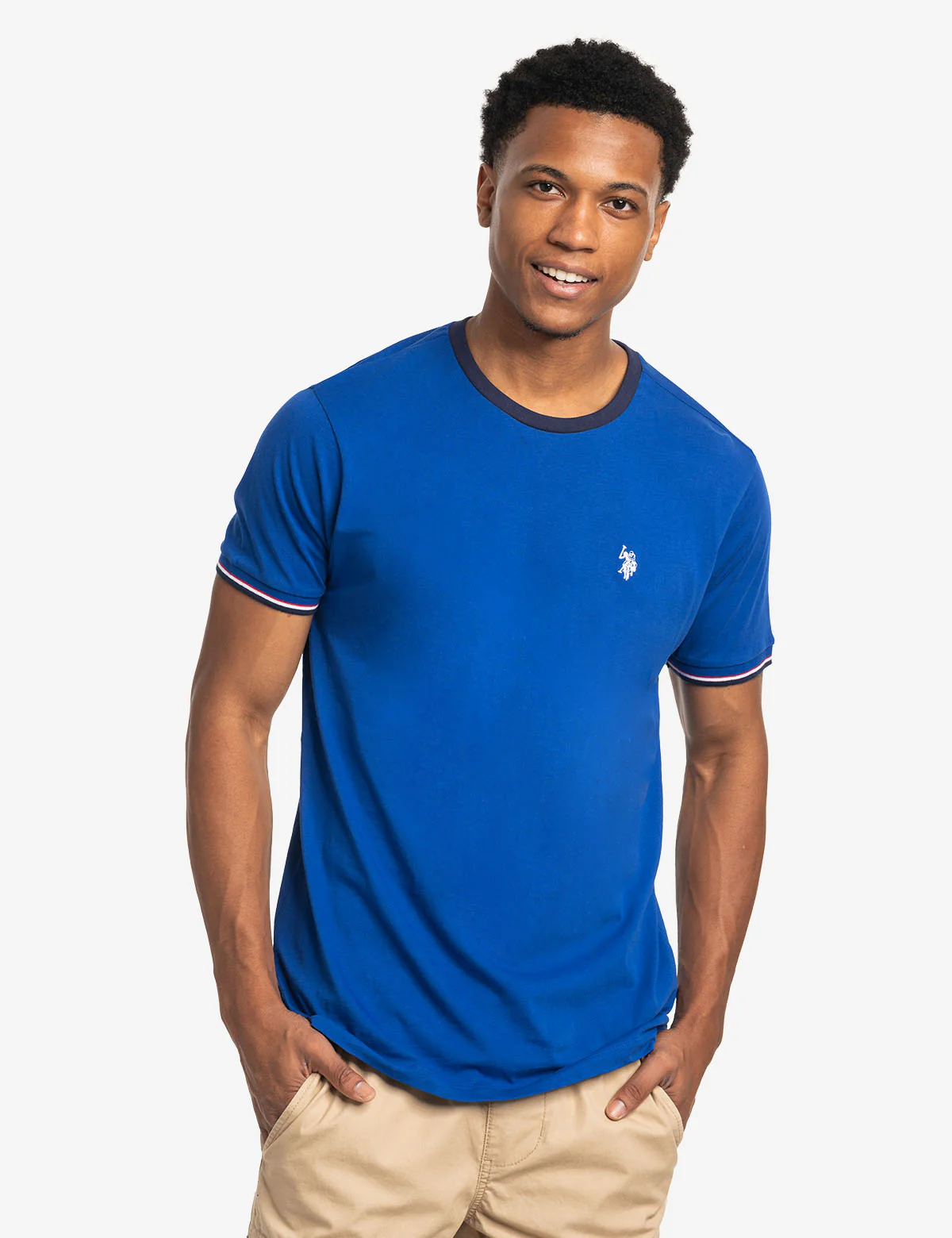 SIGNATURE STRIPE TRIM RINGER T-SHIRT