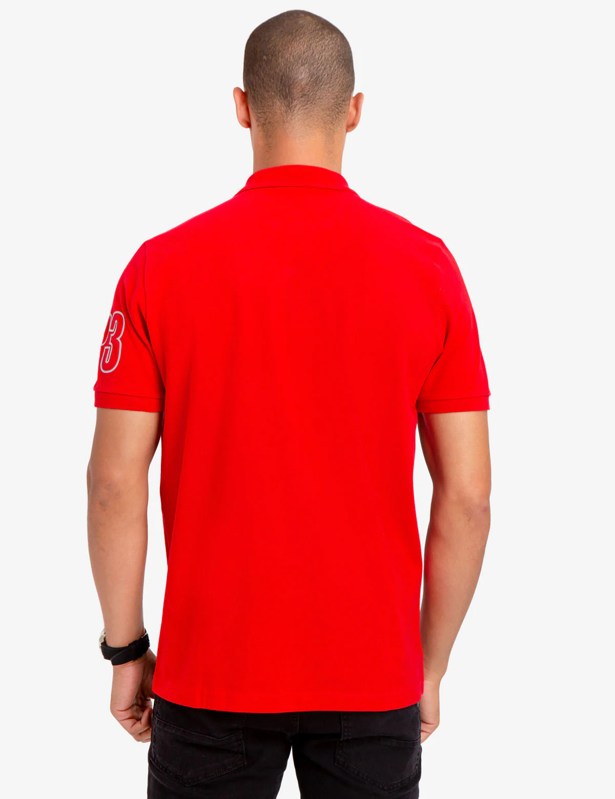 SILVER METALLIC DETAIL COLORBLOCK POLO SHIRT - Image 4