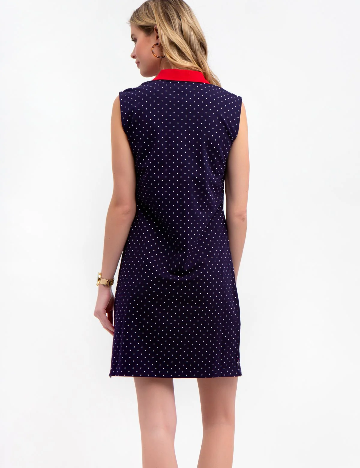 SLEEVELESS DOT DRESS - Image 4