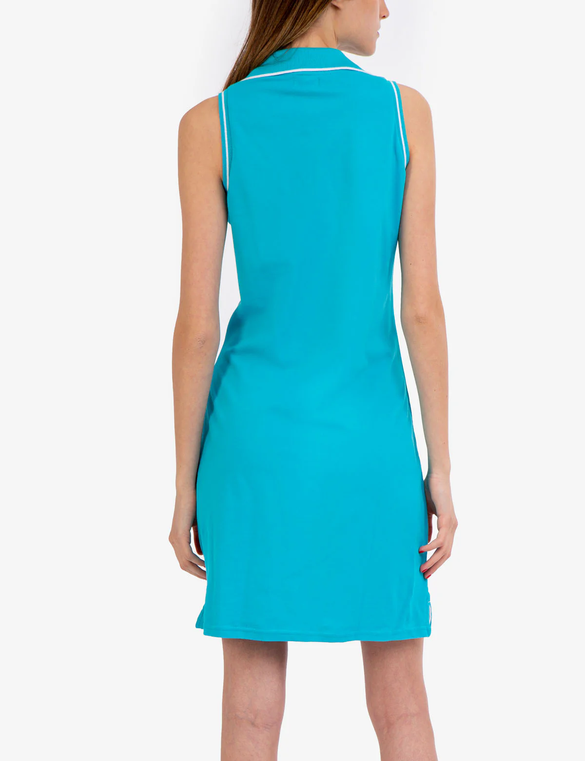 SLEEVELESS SPLIT NECK POLO DRESS - Image 3
